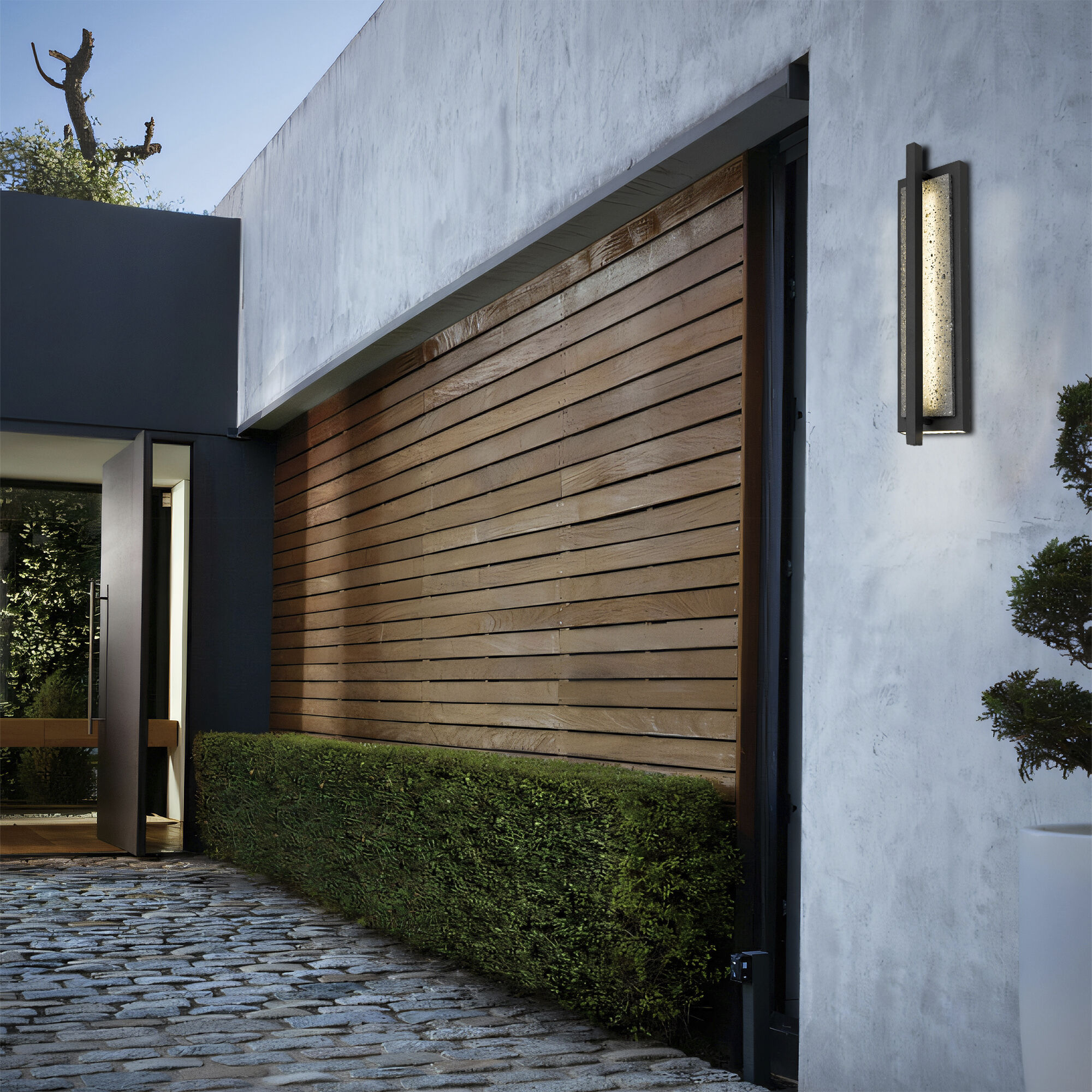 Dakota LED 24 inch Sand Black Outdoor Wall Sconce